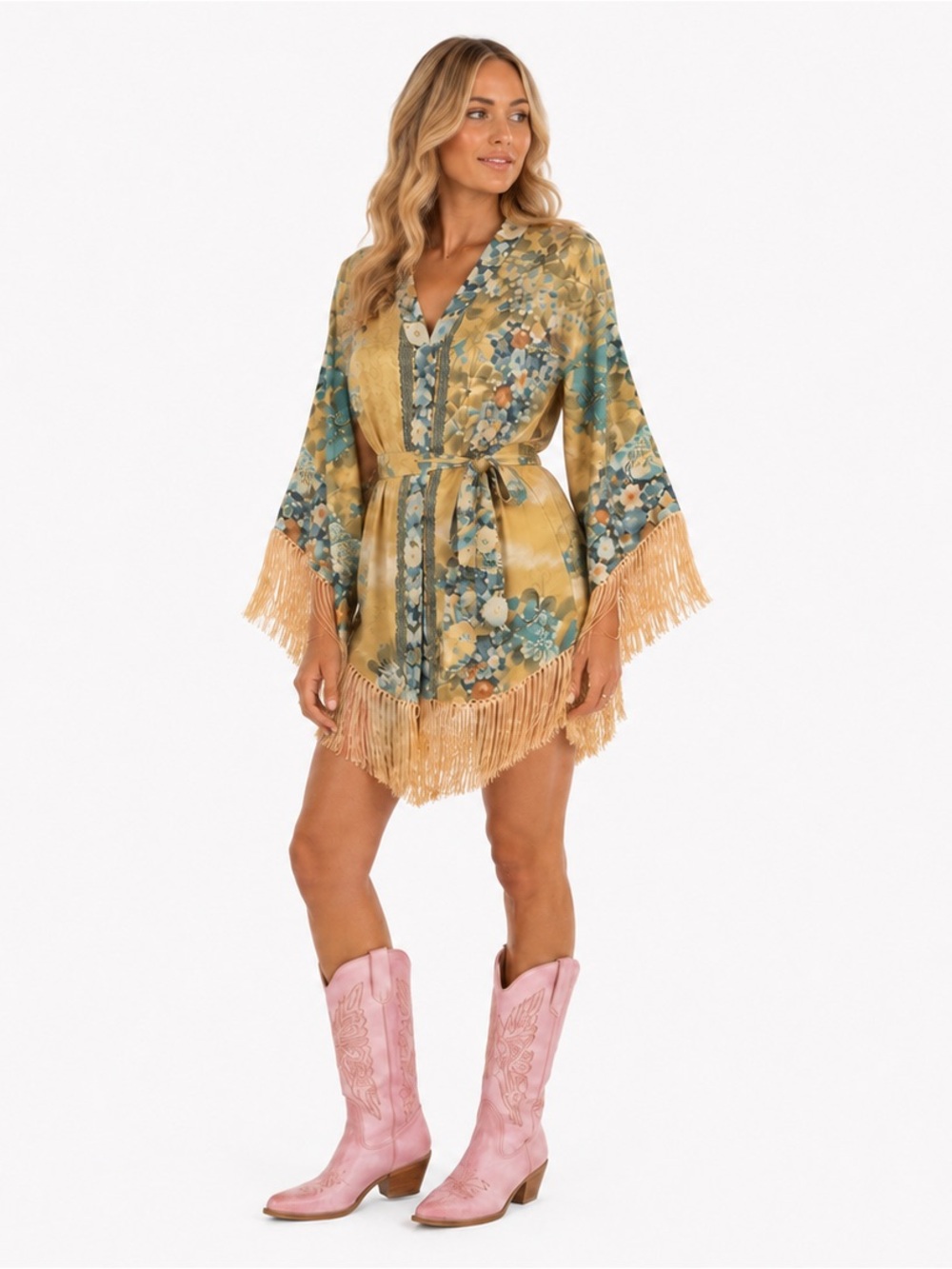 NWOT Spell & The Gypsy Collective Willow Tasselled Mini Dress Sz XXS